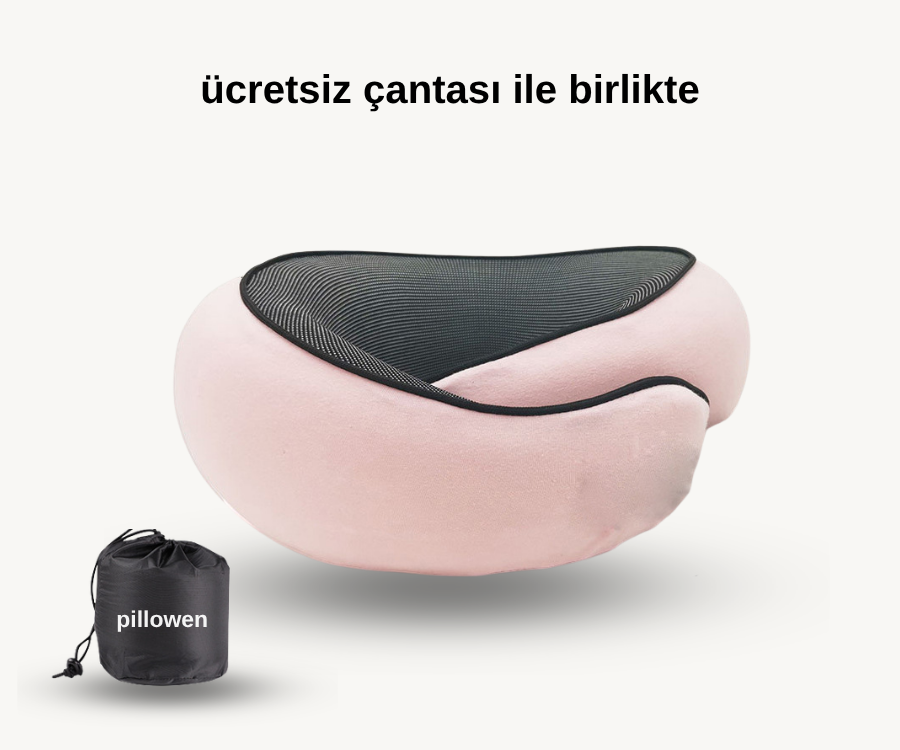 Boyun Destekli Seyahat Yastığı (Pembe)