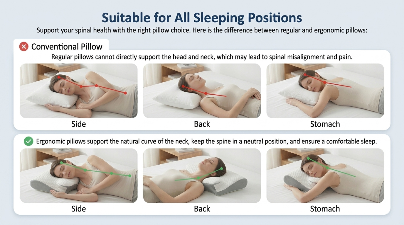 Pillowen Visco Pillow with Neck Support
