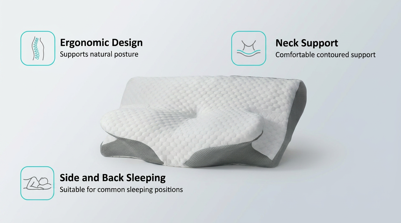 Pillowen Visco Pillow with Neck Support
