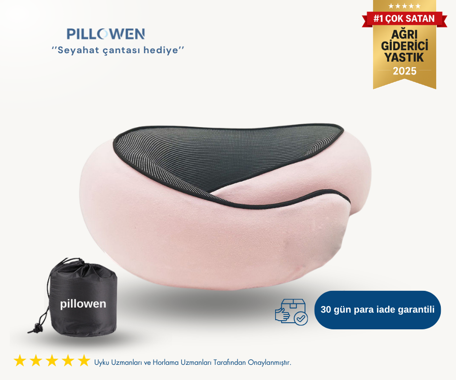 Boyun Destekli Seyahat Yastığı (Pembe)