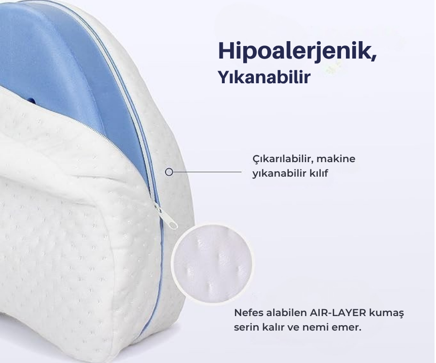Pillowen® Bacak Arası Yan Yatış Yastığı
