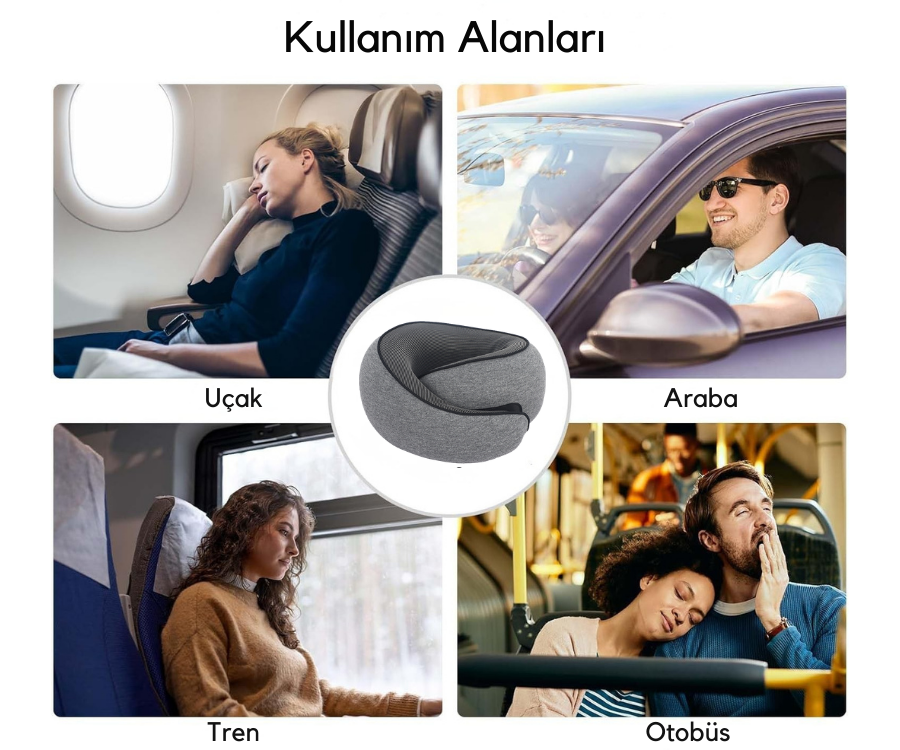 Pillowen boyun destekli seyahat yastığı