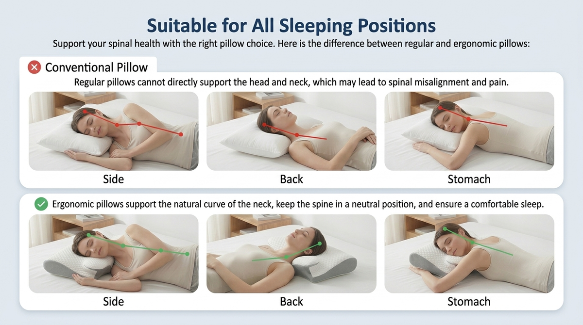 Pillowen Visco Pillow with Neck Support